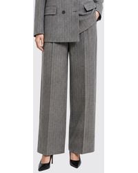P.A.R.O.S.H. - P.A.R.O.S.H. Ludy Pinstriped Virgin Wool Wide-Leg Trousers - Lyst