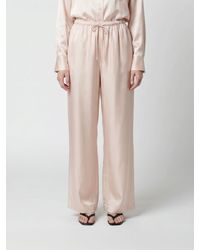 Rohe - Pantalones Palazzo De Seda Con Cordón - Lyst
