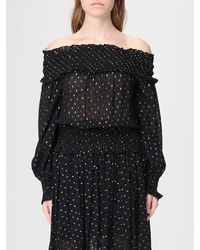 Self-Portrait - Polka Dot Viscose Blouse - Lyst