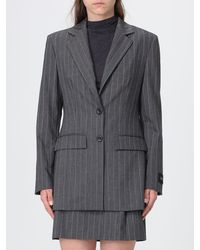Pinko - Single-Breasted Pinstriped Slim Fit Blazer - Lyst