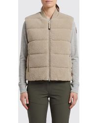 Parajumpers - Goose Down Padded Vest With A Bomber Collar And Zip Closure - Lyst