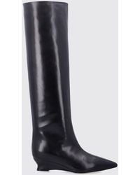 Le Monde Beryl - Smooth Calfskin Leather Knee-High Wedge Boots - Lyst