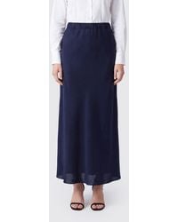 Max Mara - High-Waisted Silk Crêpe Pencil Maxi Skirt With Elasticated Waist - Lyst