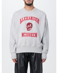 McQueen - Hoodie Mit Logo-Stickerei - Lyst