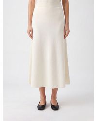 P.A.R.O.S.H. - P.A.R.O.S.H. High-Waisted Pure Silk Midi Pencil Skirt With Straight Hem - Lyst