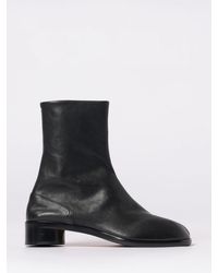Maison Margiela - Tabi Leather Ankle Boots By - Lyst