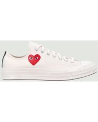 COMME DES GARÇONS PLAY - Comme Des Garçons X Converse Cotton Canvas Sneakers - Lyst