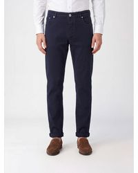 Brunello Cucinelli - Straight Fit Stretch Cotton Denim Jeans With Five Pockets - Lyst