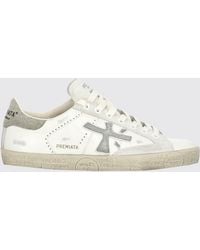 Premiata - Stevend Leather And Glitter Sneakers - Lyst