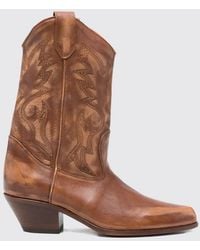 Vic Matié - Vic Mati&Eacute Leather Boots With Contrast Stitching - Lyst