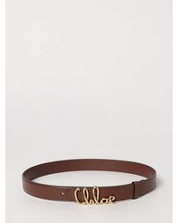 Chloé - Chlo&Eacute Iconic Smooth Calfskin Belt With C Logo Buckle - Lyst