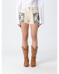 R13 - Pantalones Cortos De Denim De Algodón Con Estampado - Lyst