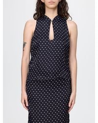 Mar De Margaritas - Polka Dot Satin Top - Lyst