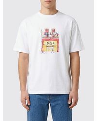 Drole de Monsieur - Printed Cotton Crew Neck T-Shirt - Lyst