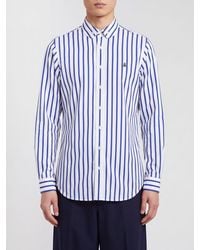 Vivienne Westwood - Slim Fit Striped Stretch-Cotton Shirt With Orb Logo - Lyst