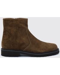 Common Projects - Suede Lace-Up Ankle Boots With Side Zip - Lyst