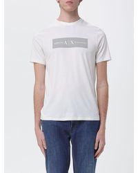 ARMANI EXCHANGE - Crew Neck T-Shirt With Lettering Logo - Lyst