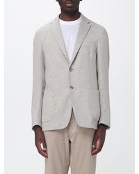 ZEGNA - Chevron Silk, Linen And Wool Single-Breasted Blazer - Lyst