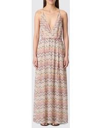 Missoni - Long Jersey Dress With Iconic Zig-Zag Pattern - Lyst