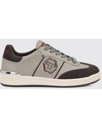 Philipp Plein - Retro Hustle Leather Sneakers With Hexagon Logo - Lyst