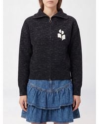 Isabel Marant - Koxy Monogram Logo Viscose Blend Zip-Up Cardigan - Lyst