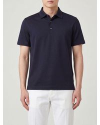 ZEGNA - Cotton Polo Shirt With Logo - Lyst