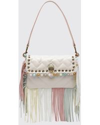 Kurt Geiger - Oxford Leather Mini Shoulder Bag With Embroidery And Stones - Lyst