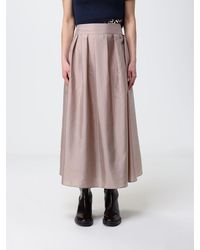 Max Mara - Silk Blend Satin Midi Skirt - Lyst