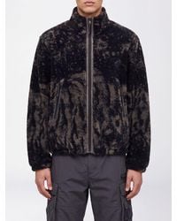 ROA - Abstract Print Fleece Jacket With High Neck - Lyst