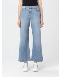 Emporio Armani - Cropped Jeans In Washed Denim - Lyst