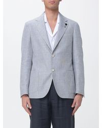 Lardini - Wool And Linen Blazer - Lyst