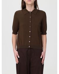 Kangra - Cotton And Silk Polo Cardigan - Lyst