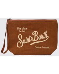MC2 Saint Barth - Aline Striped Linen Pochette - Lyst