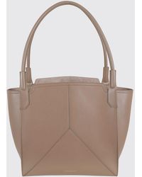Victoria Beckham - Smooth Calfskin Leather Tote Bag With Double Handle - Lyst