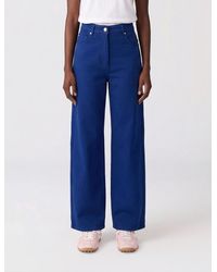 Max Mara - Cotton And Linen Trousers - Lyst