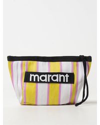 Isabel Marant - Pochette Powden in canvas a righe - Lyst