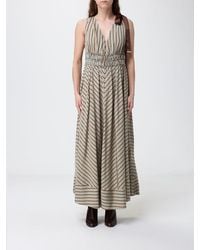 Liu Jo - Striped Viscose Blend Midi Dress - Lyst