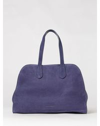 Liviana Conti - Madison Suede Leather Tote Bag With Double Handle - Lyst