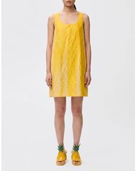 Loewe - Cotton Blend Mini Dress - Lyst
