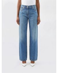 Versace - Wide-Leg Cotton Jeans - Lyst