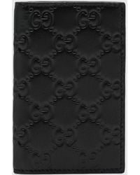 Gucci - Gg Emblem Embossed Leather Card Holder - Lyst