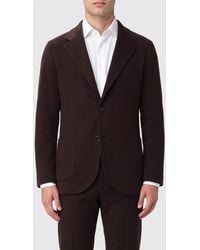 Lardini - Single-Breasted Virgin Wool Blazer With Lapels And Patch Pockets - Lyst