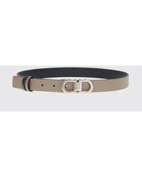 Ferragamo - Leather Belt With Gancini Buckle - Lyst
