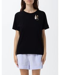 MC2 Saint Barth - Crewneck Cotton T-Shirt With Graphic Print And Logo - Lyst