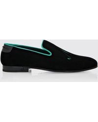 Philipp Plein - Velvet Loafers With Slogan Embroidery - Lyst