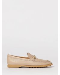 Tod's - Hammered Leather Loafers - Lyst