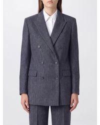 Tagliatore - Double-Breasted Wool Blend Blazer With Peak Lapels - Lyst