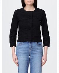 Liu Jo - Cotton Denim Jacket With Macramé Inserts By - Lyst