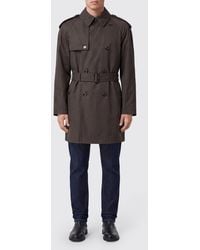 Burberry - Knee-Length Double-Breasted Cotton Trench Coat With Belt - Lyst