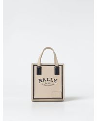 Bally - Leather Bag With Printed Logo - Lyst